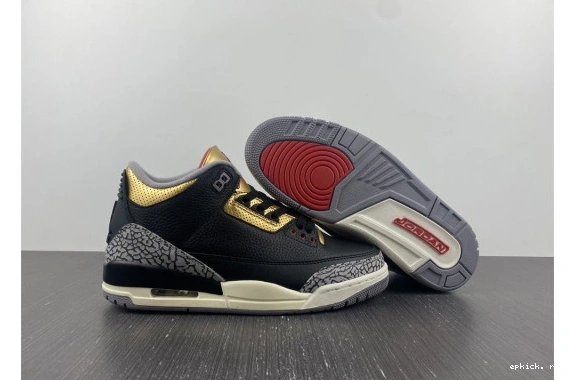 Cheap EP Air 3 Jordan CK9246-067 WMNS “Black CK9246-067 Gold” 0128